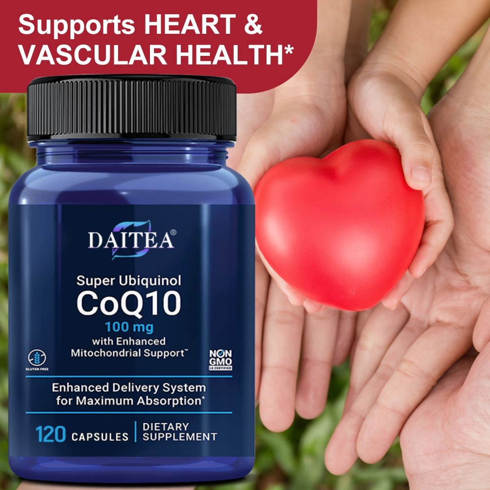 Coq10 Ubiquinol Softgel - ยูบิควินอล 100 มก. CoQ10, บำรุงสุขภาพหัวใจ, 120