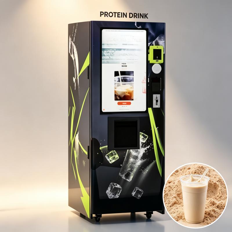 Nutrition Sports Fitness - เครื่องจำหน่ายโปรตีนเชคเชิงพาณิชย์แบบอัตโนมัติ เครื่องจ่ายผงผสมอัตโนมัติ หน้าจอสัมผัสสำหรับผสมเครื่องดื่มสด เหมาะสำหรับศูนย์ฟิตเนสและผลิตภัณฑ์โภชนาการสำหรับนักกีฬา