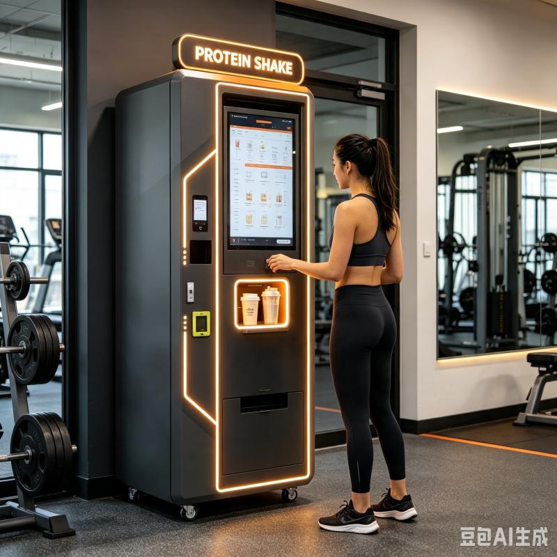 Nutrition Sports Fitness - เครื่องจำหน่ายโปรตีนเชคแบบอัตโนมัติ โซลูชันเครื่องดื่มอัจฉริยะที่ปรับแต่งได้ เครื่องจ่ายโภชนาการสำหรับศูนย์ฟิตเนสและกีฬา