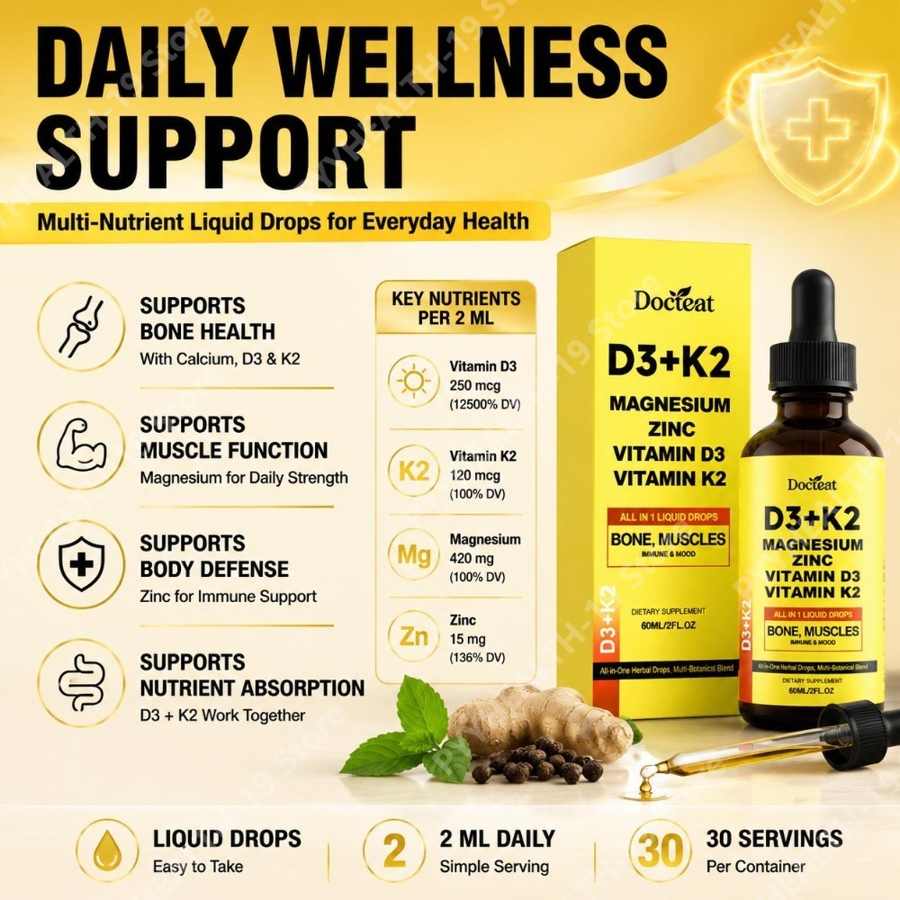 ด็อกทีท ดี3+เค2 ชนิดน้ำ ผสมแมก - Vitamin D3 K2 Drop บทวิจารณ์และราคา