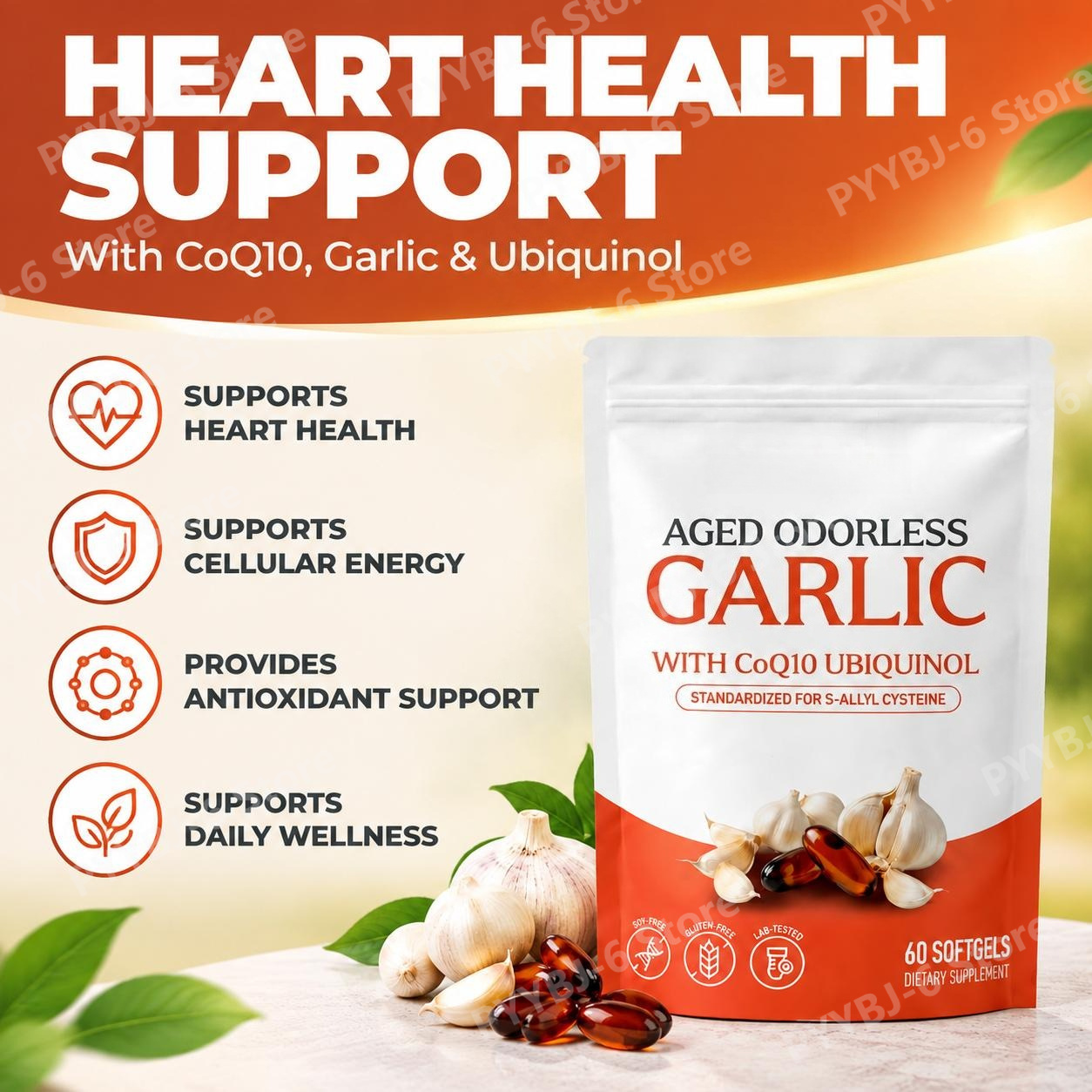 ซอฟต์เจลกระเทียมสกัดจากวัตถุดิ - Coq10 Ubiquinol Softgel บทวิจารณ์และราคา