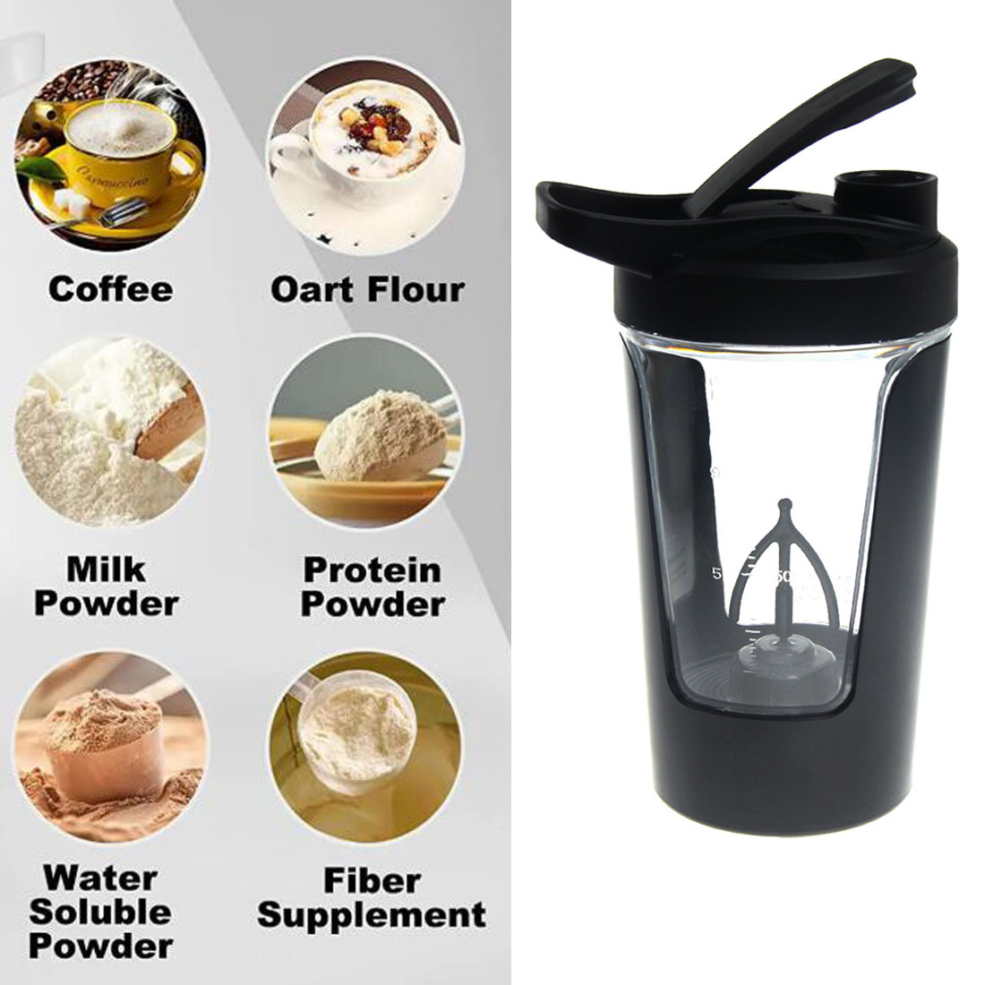 450ml เครื่องปั่นถ้วยแบบพกพาผง - Nutrition Sports Fitness บทวิจารณ์และราคา