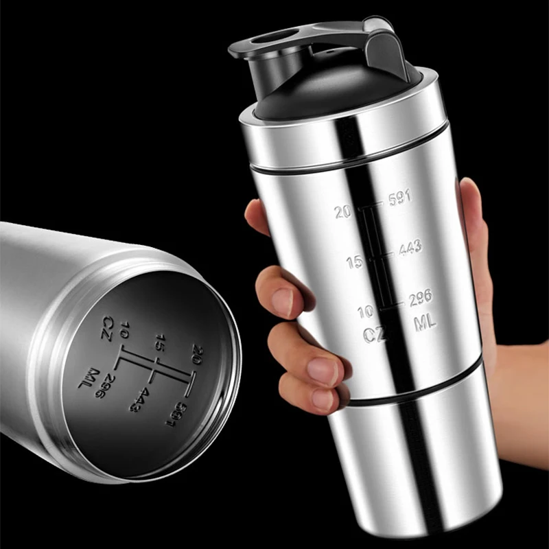 สแตนเลสสตีลโปรตีน Shaker ถ้วยฟ - Nutrition Sports Fitness บทวิจารณ์และราคา