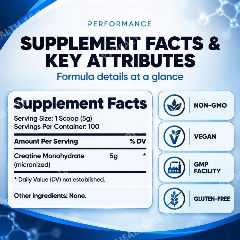 ผงครีเอทีนโมโนไฮเดรต 500 กรัม, - Nutrition Fitness Supplements บทวิจารณ์และราคา