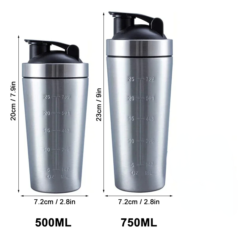 สแตนเลสสตีลโปรตีน Shaker ถ้วยฟ - Nutrition Sports Fitness บทวิจารณ์และราคา